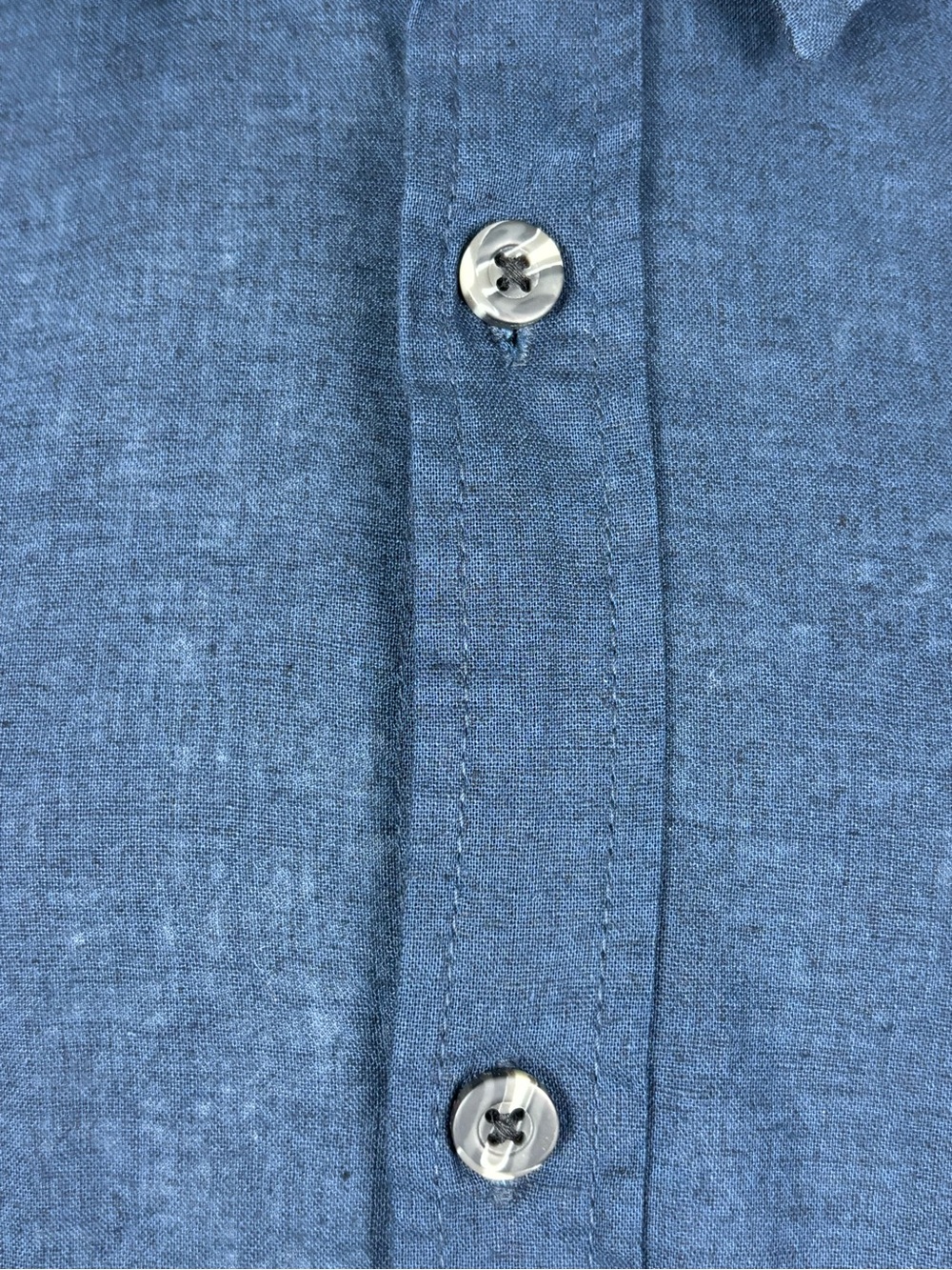 Kenneth Cole Men’s Linen Cotton Shirt Navy Big & Tall 3X NWT - Picture 7 of 12